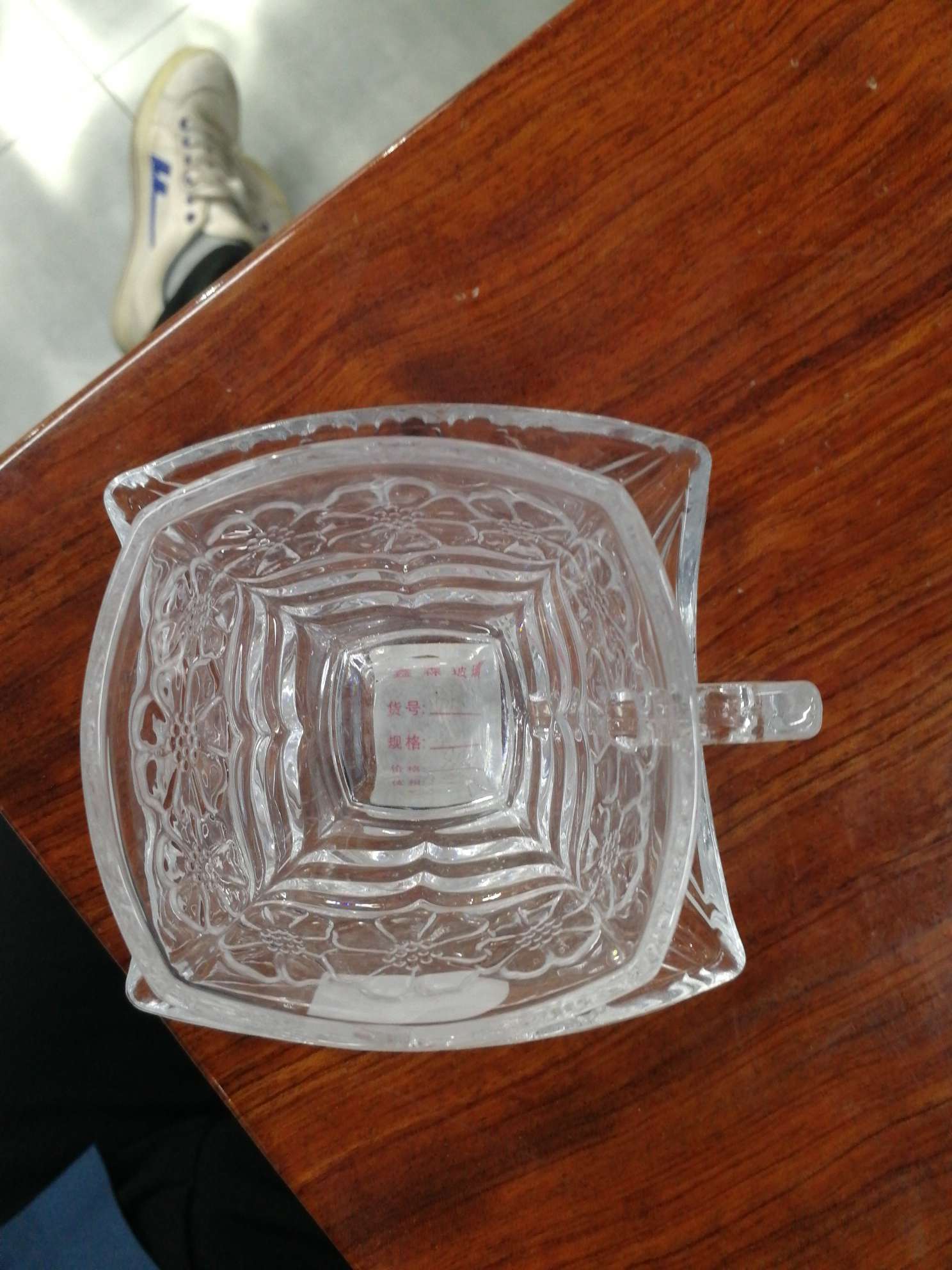 厂家直销玻璃樱花纹路玻璃咖啡杯详情图2