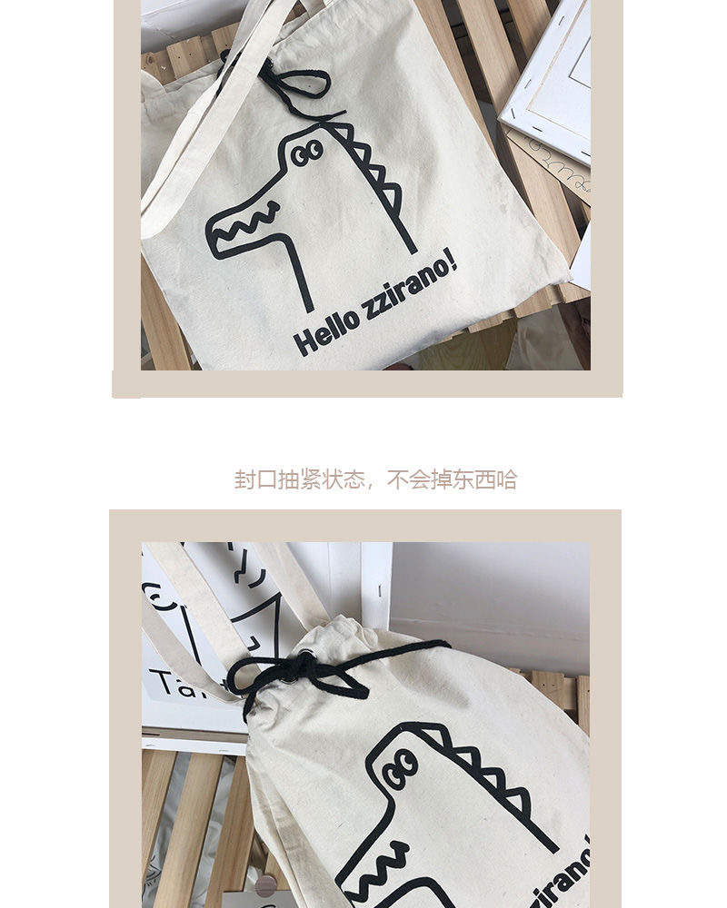 卡通韩版帆布包女学生单肩包ins大容量书包可爱包包详情图11