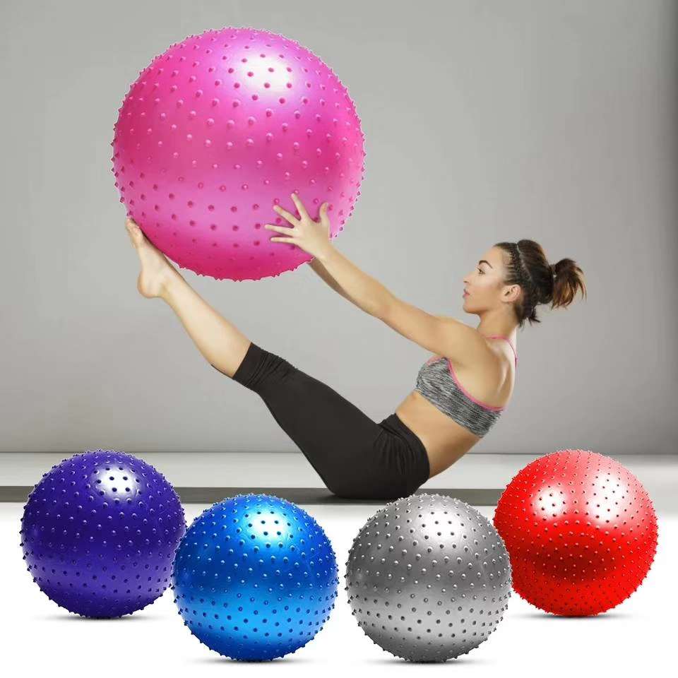 普拉提加厚花生形状健身球瑜伽球75厘米莹光花生瑜伽球详情图8