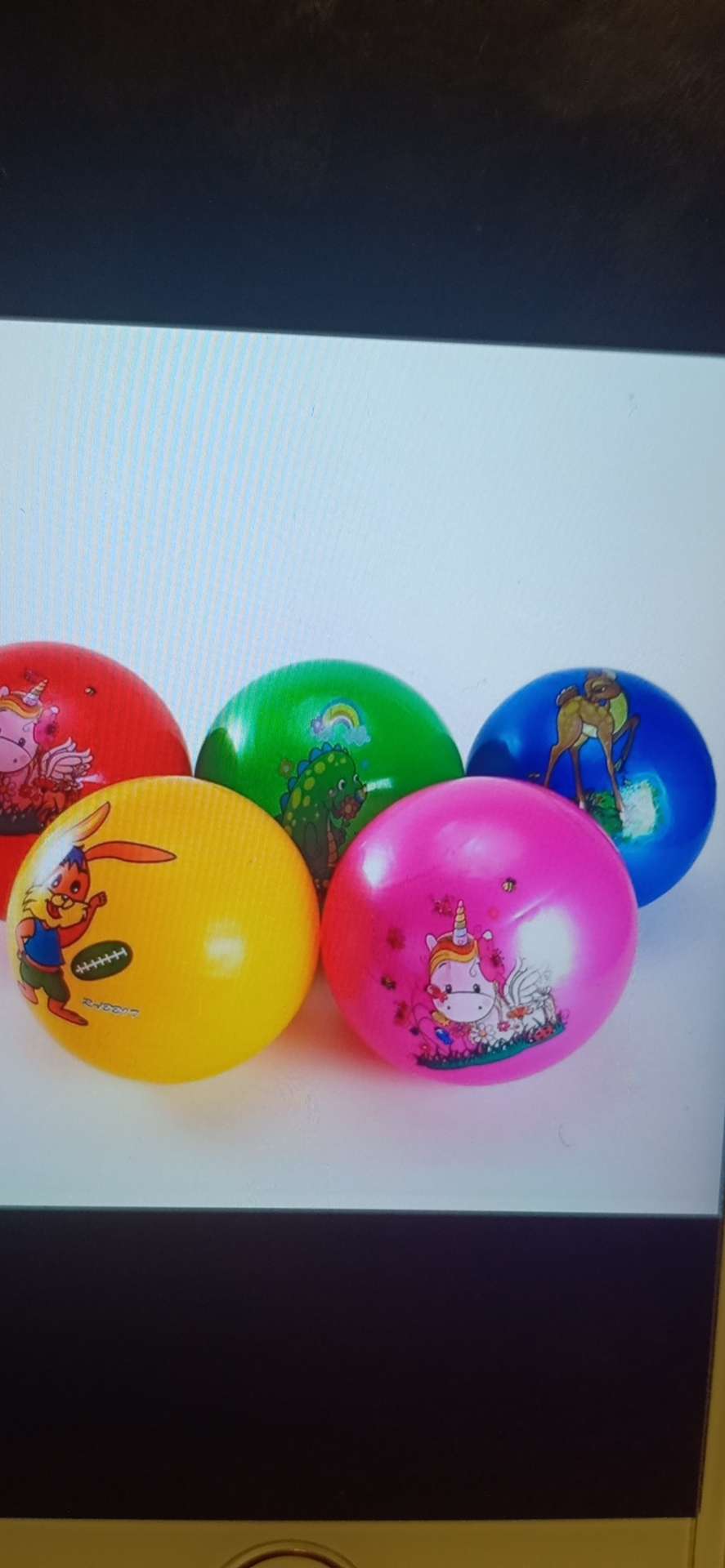 60克加厚的贴标球贴卡通标 数字标各种卡通人物PVC弹力卡通图案混花球详情7