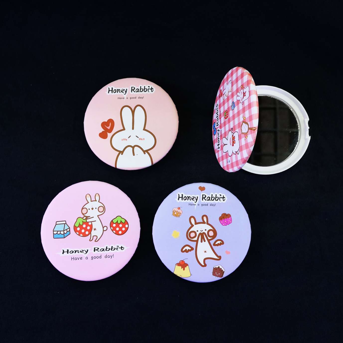 14193M 双面75小圆镜 多图化妆镜 可定制图案 轻巧随身产品图