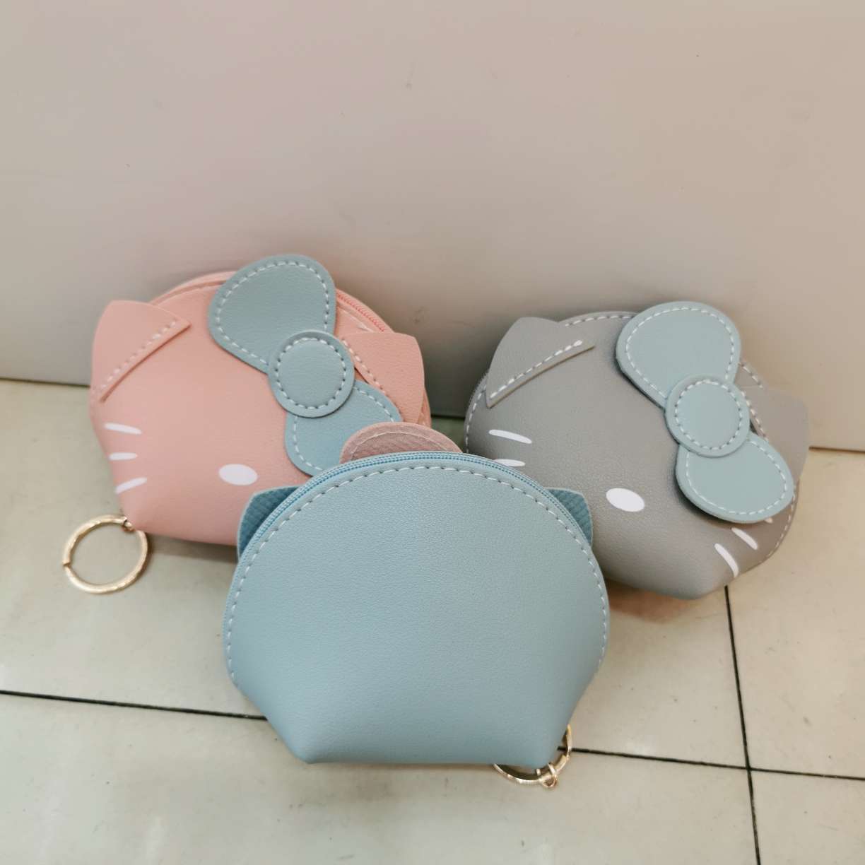 新款小猫零钱包 印花零钱小书包产品图