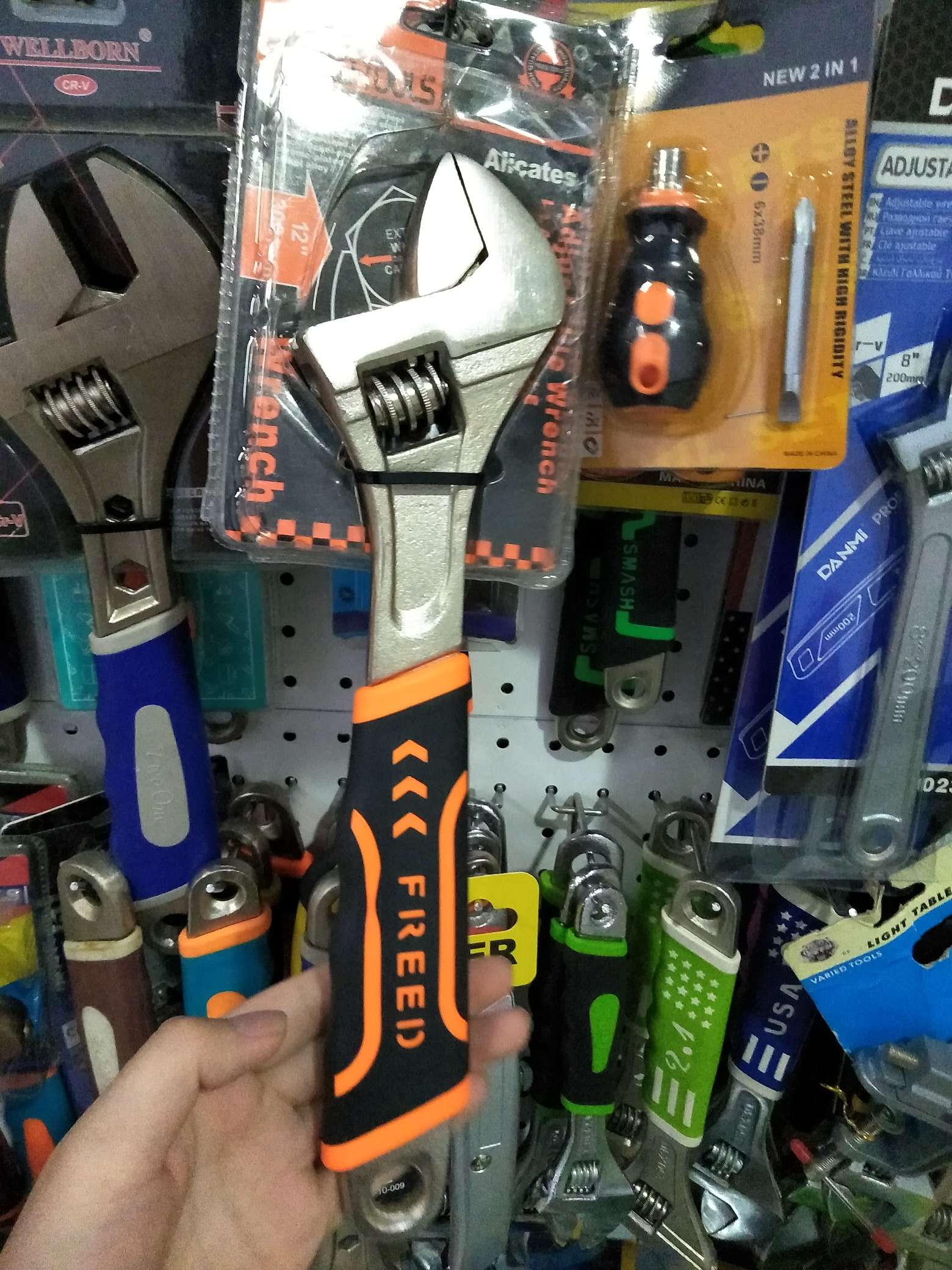 Adjustable wrench full figure