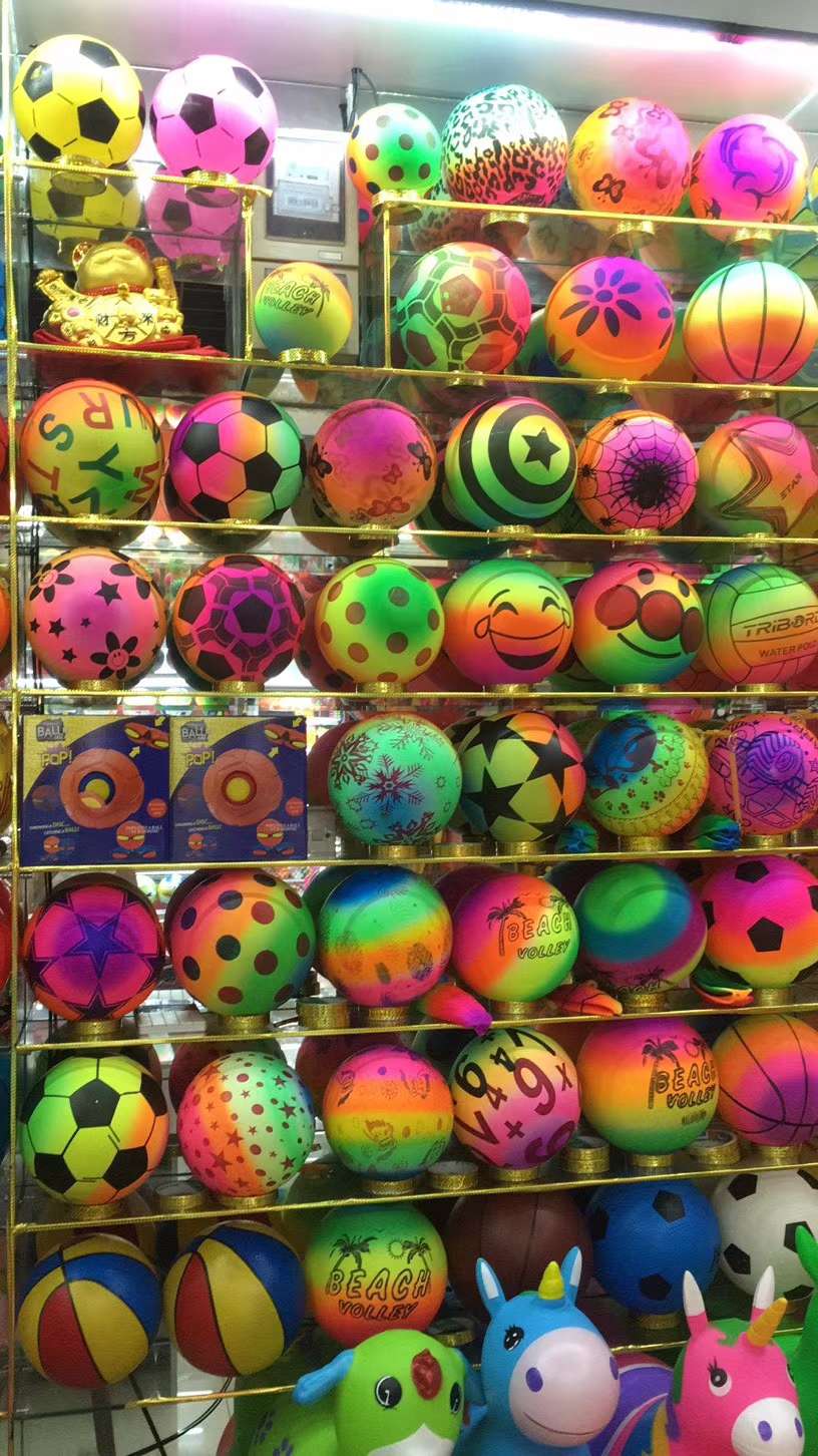 Custom-made 9-inch children's fluorescent flower balls with various orange flower balls and classic fluorescent footballs detail image 4