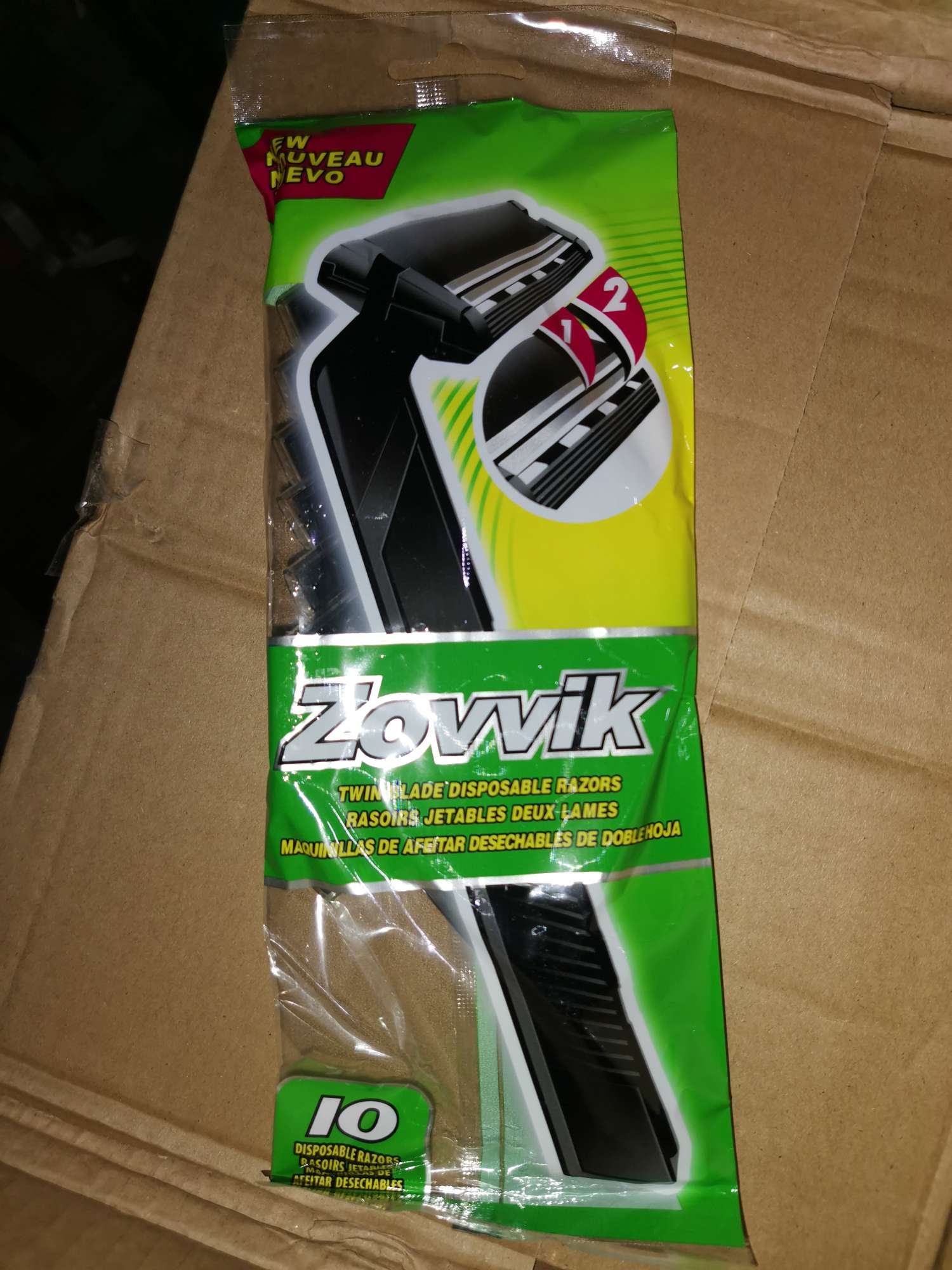 ZOVVIK10只装不锈钢一次性剃须刀架