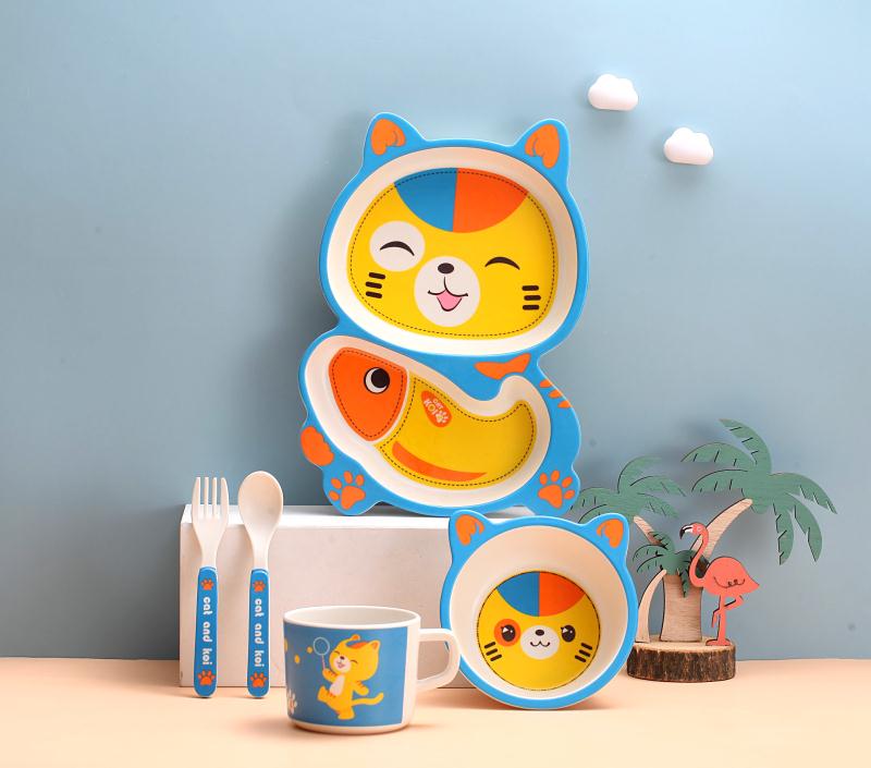 Children's cartoon tableware, bamboo fiber tableware, eco-friendly tableware Application Scenario
