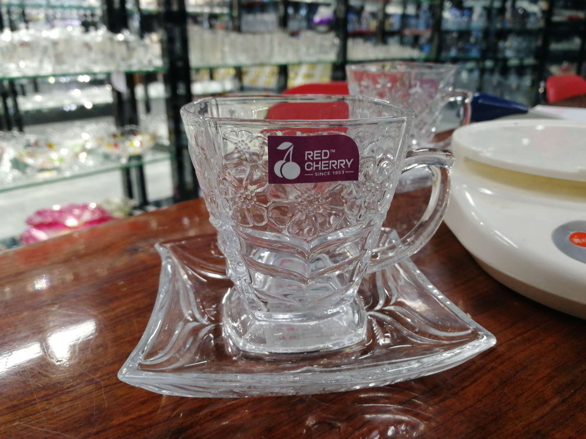 厂家直销玻璃小太阳花纹路玻璃咖啡杯
