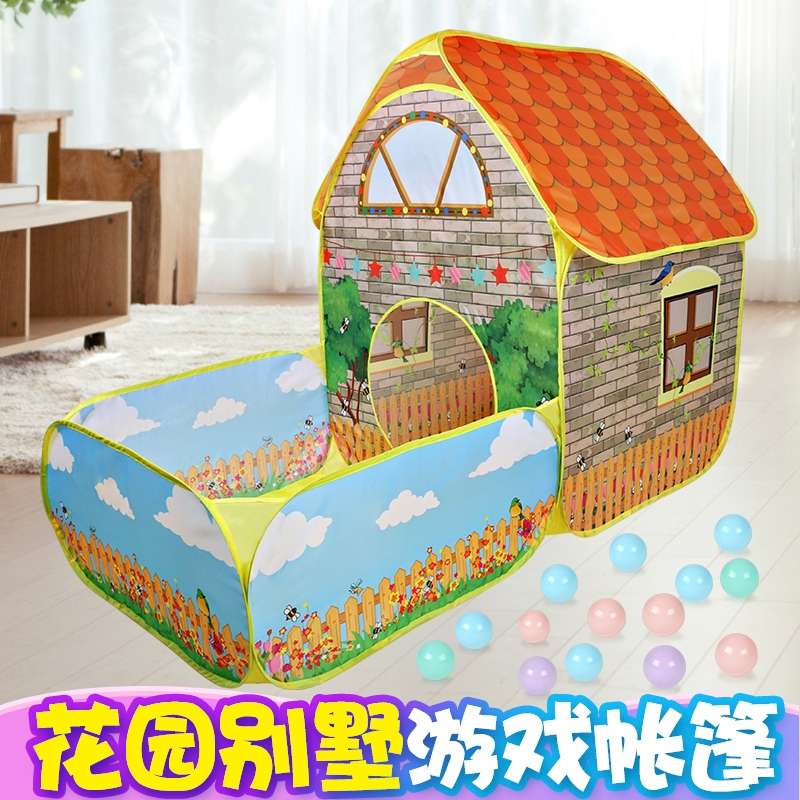 Children's tents, boys' and babies' indoor and outdoor toys and play rooms, princesses' and girls' homes, ocean ball pools, small houses details Picture