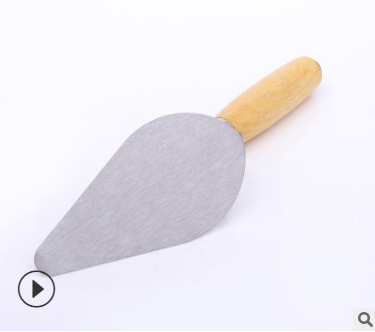 Trowel Peach-Shaped Wooden Handle Bricklaying Knife Trowel Craftsman Construction Hardware Tools Shovel 7 Inches details Picture