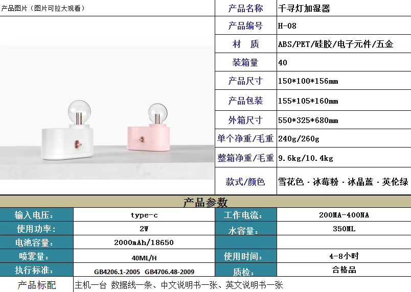 Qianxun Lamp humidifier undefined