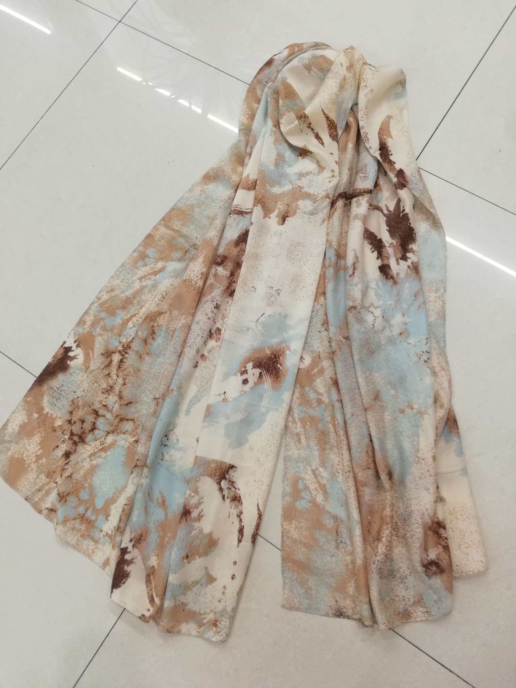 Silk spring/summer thin versatile shawl scarf -4 thumbnail