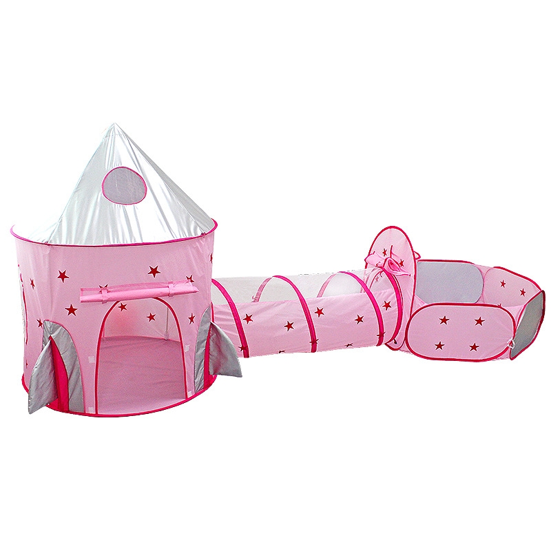 New children's tent, girls' style, space capsule, three-piece set, ball pool, fence, indoor tent, game house Specification image