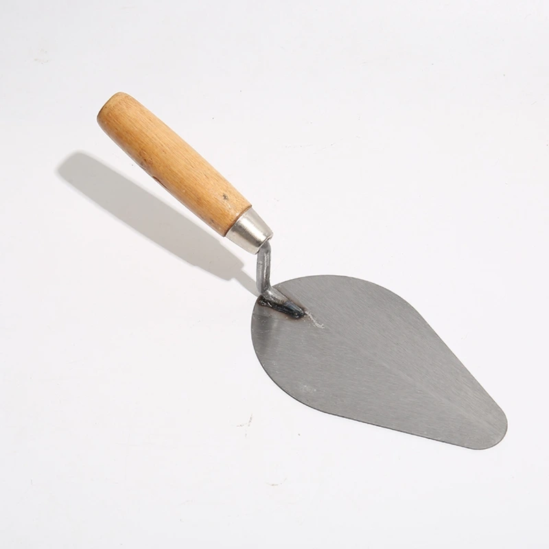 Trowel Peach-Shaped Wooden Handle Bricklaying Knife Trowel Craftsman Construction Hardware Tools Shovel 7 Inches