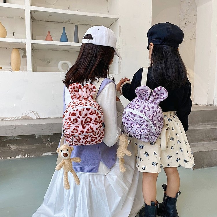 New Winter Fur Bag, Zebra Print Bag, Children's Backpack, Parent-Child Bag Application Scenario