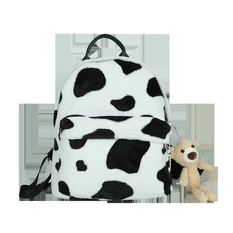 Winter New Zebra-Print Bag, Women's Backpack, Fur Bag, Fashion Bag