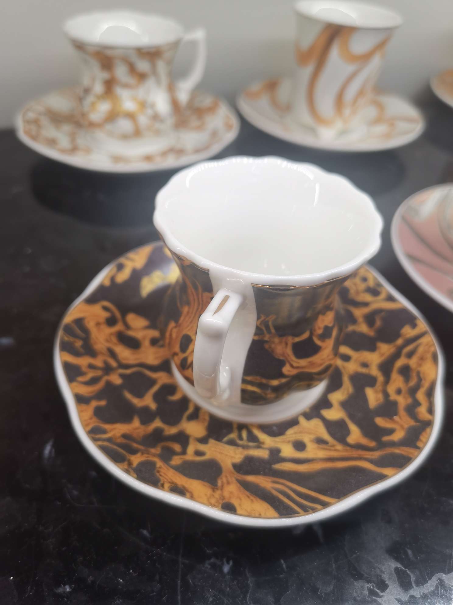 Black Marble Coffee Mug