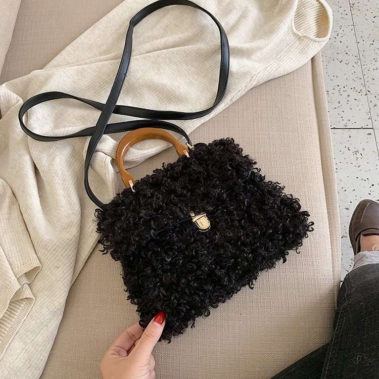 Winter New Hair Bag, Stylish Women's Bag, Hand Crossbody Bag Bag Specification drawing