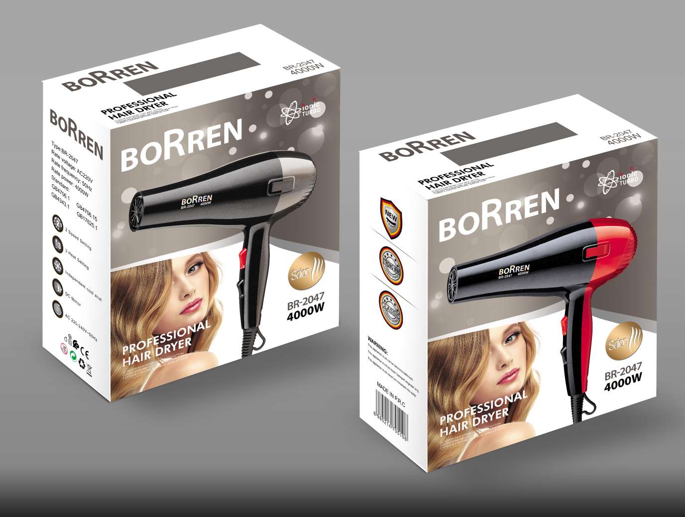 Hair dryer, electric hair dryer 2047