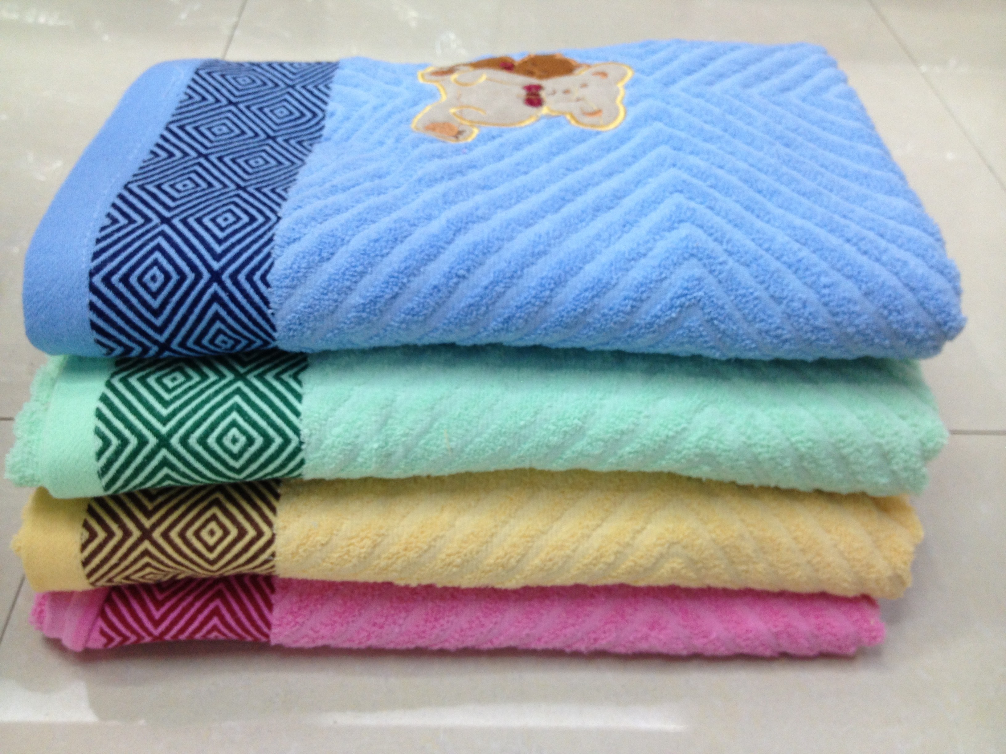 国潮拓欧纺织定制毛巾厂家直销色织加厚深色经典方块毛巾详情图1