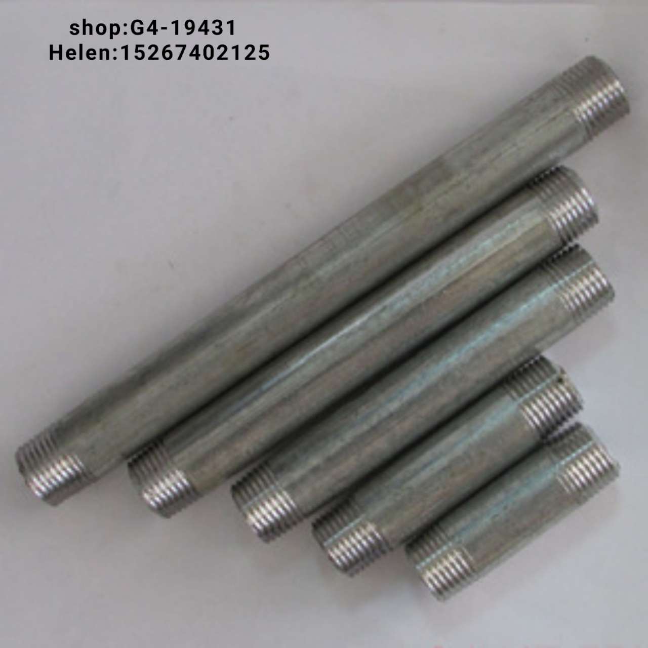 管件   外丝  钢管外丝 长短丝  镀锌管件 碳钢管件  水管接头   水管配件 水暖管件  4分  6分对丝细节图