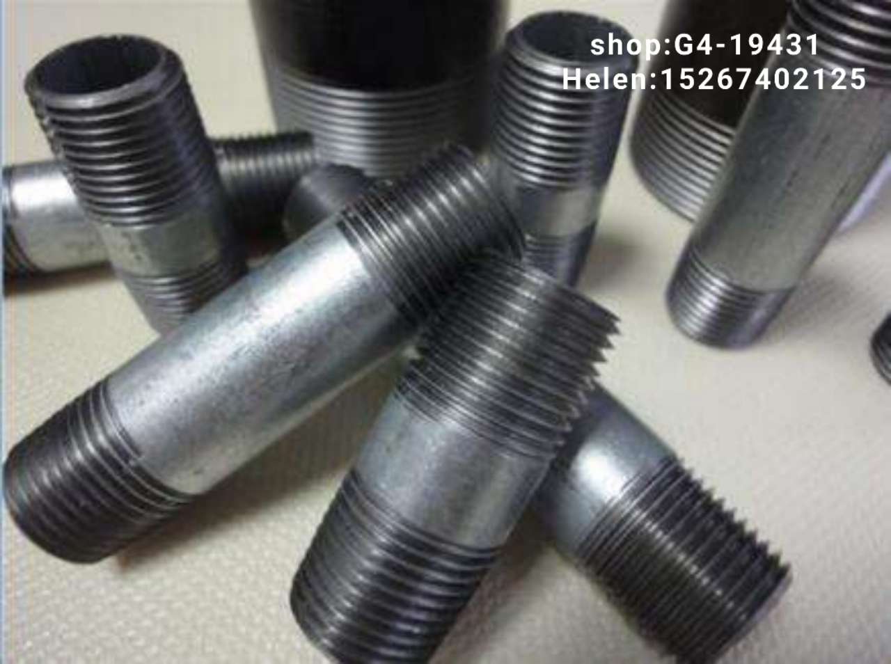 内丝  外丝  钢管外丝  长短丝  镀锌管件 碳钢管件  水管接头   水管配件 水暖管件  4分  6丝，黑对丝详情图4