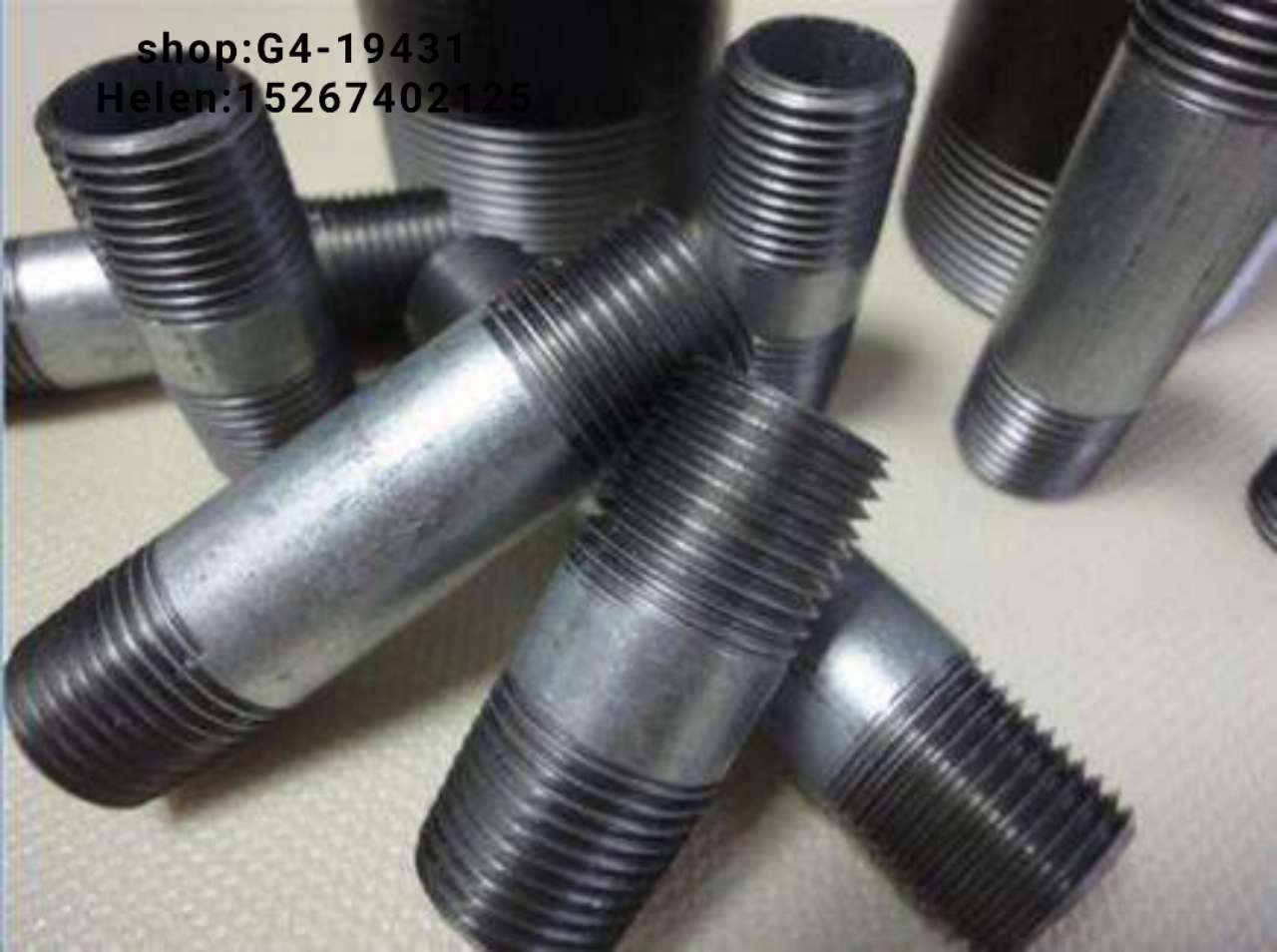 内丝  外丝  钢管外丝  长短丝  镀锌管件 碳钢管件  水管接头   水管配件 水暖管件  4分  6丝，黑对丝详情图6