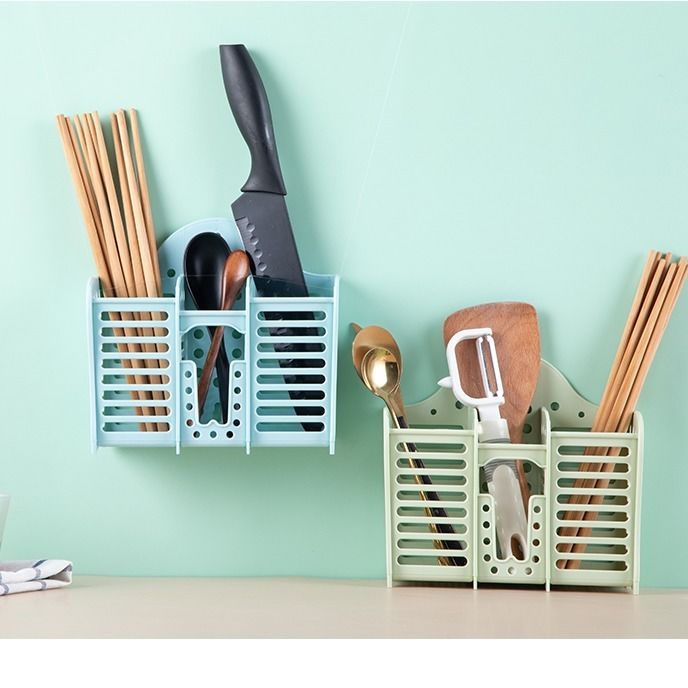 Chopsticks canning kitchen wall type multifunctional chopsticks storage chopsticks box asphalt mildew-proofing chopsticks cage household Peng 8065