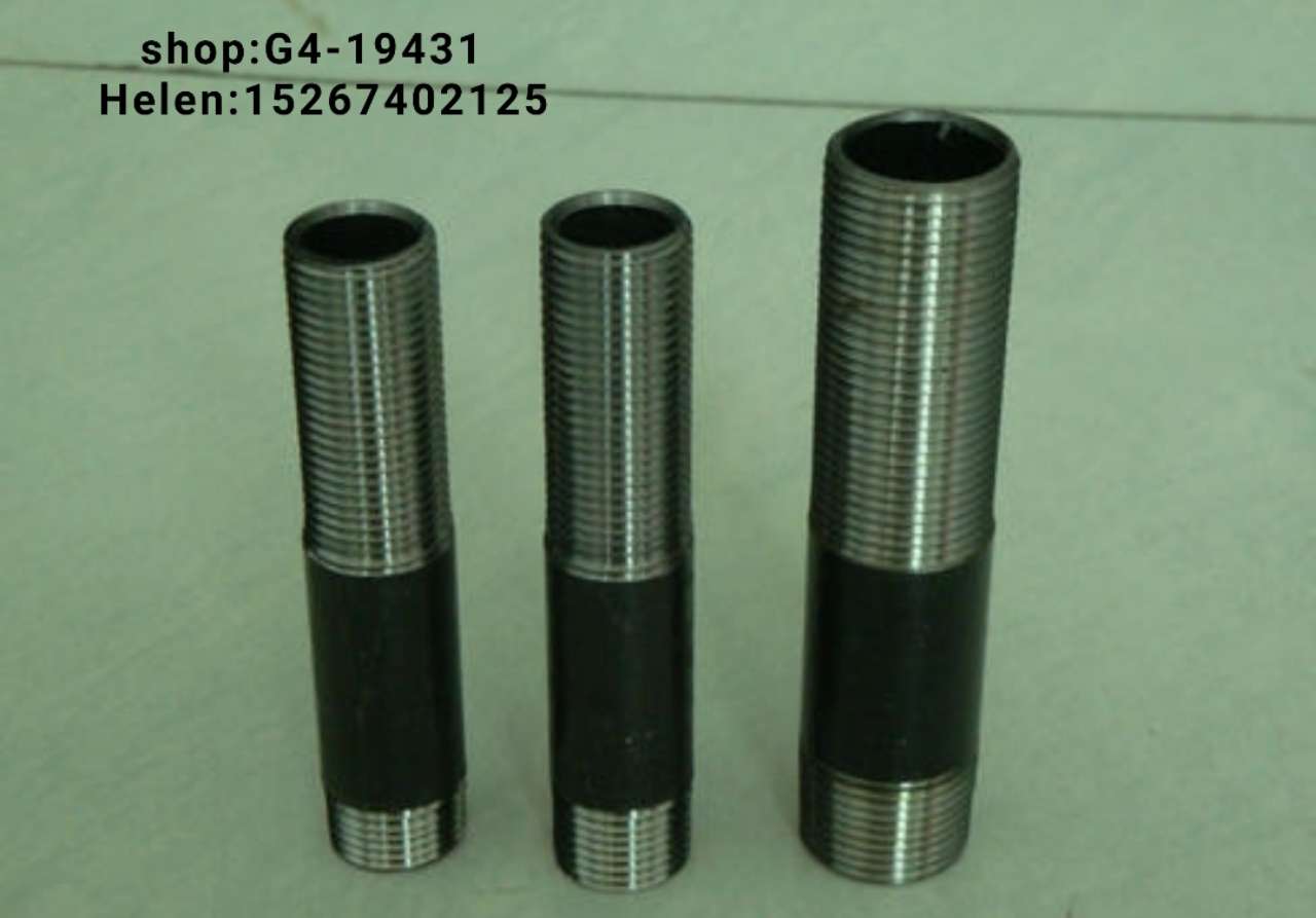 内丝  外丝  钢管外丝 长短丝  镀锌管件 碳钢管件  水管接头   水管配件 水暖管件  4分  黑对丝产品图