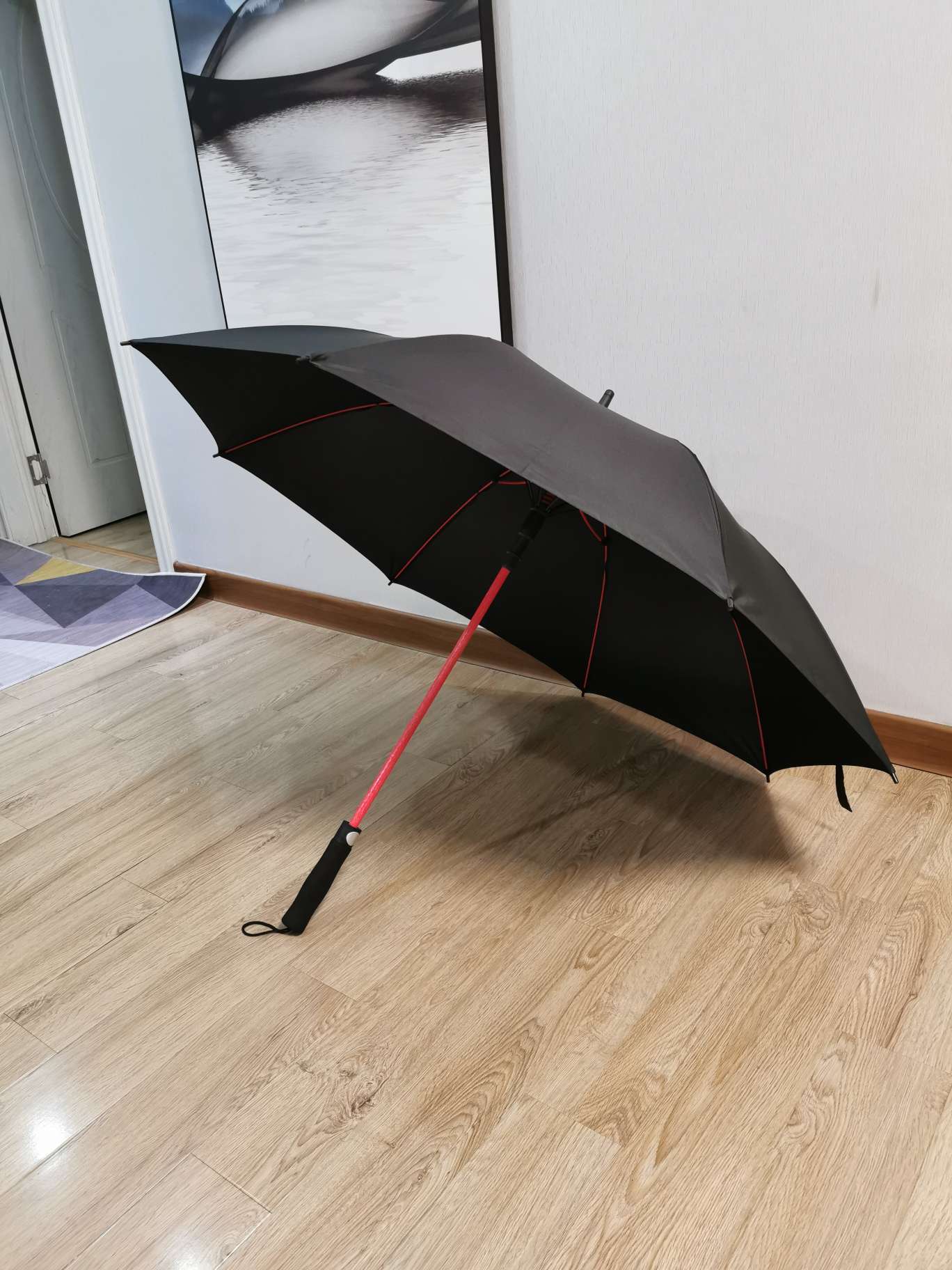 27-inch golf color fiber umbrella with strap cover Item Picture
