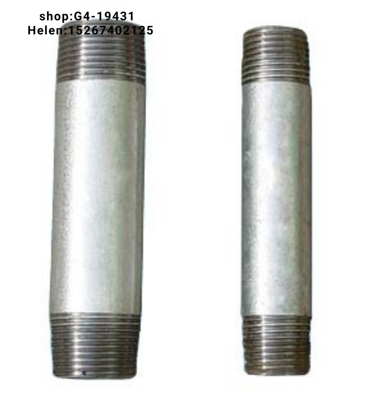 内丝  外丝  钢管外丝  长短丝  镀锌管件 碳钢管件  水管接头   水管配件 水暖管件  4分  6丝，黑对丝详情图7