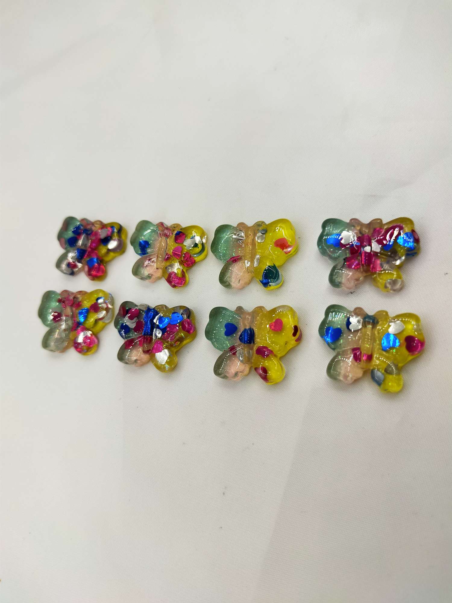 New resin, small butterfly, hair clip, leather rope, earrings, accessories, manufacturers direct, large quantity from the best full figure