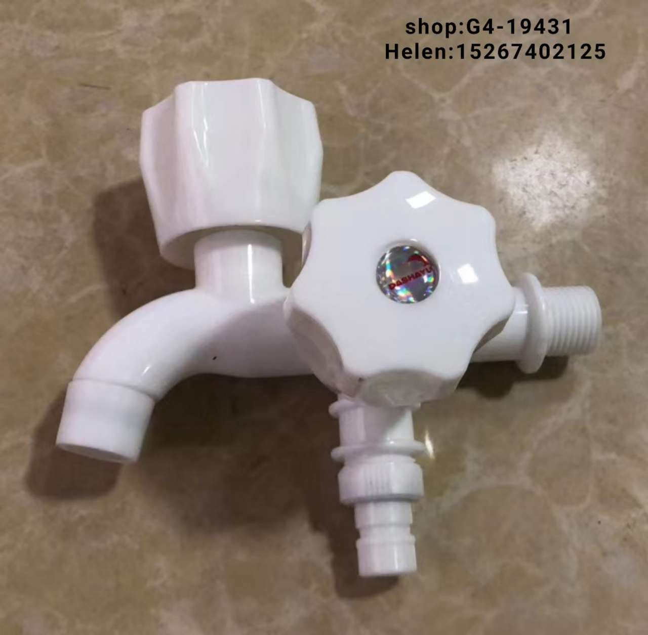 Faucet water spout Plastic water spout Drinking machine faucet 1/2 water spout 3/4 water spout PP water spout Color water spout electroplated plastic vertical faucet $