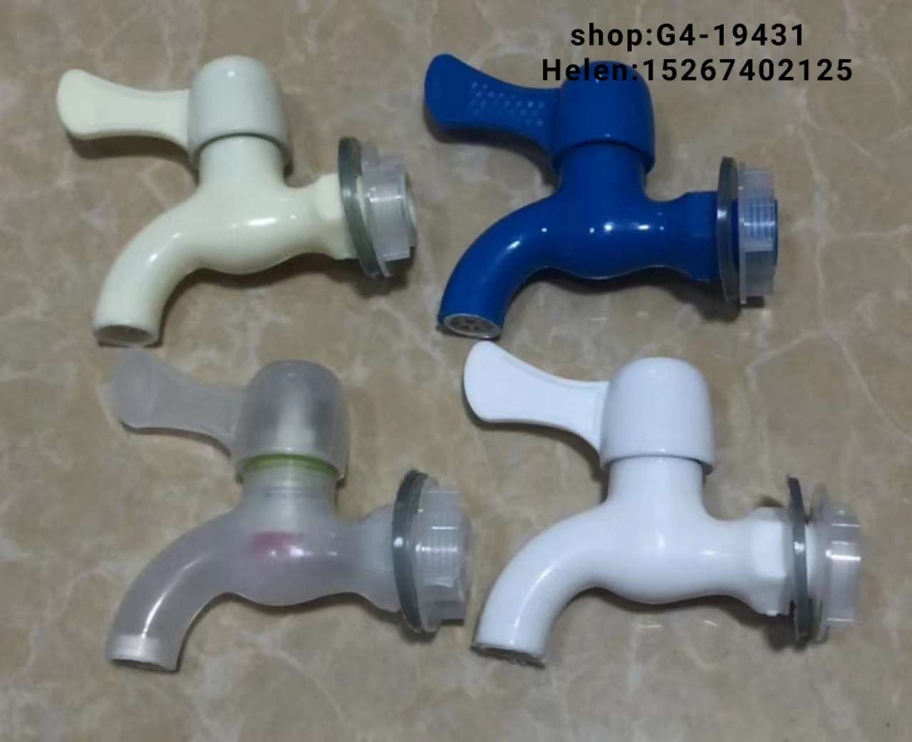 Faucet water spout plastic water spout Drinking machine faucet 1/2 water spout 3/4 water spout PP water spout color water spout electroplated plastic vertical faucet.&