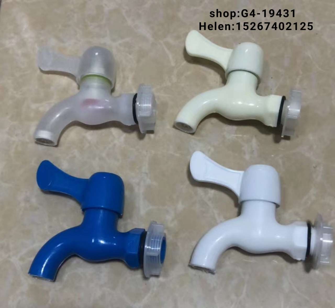 Faucet water spout Plastic water spout Drinking machine faucet 1/2 water spout 3/4 water spout PP water spout Color water spout electroplated plastic vertical faucet %