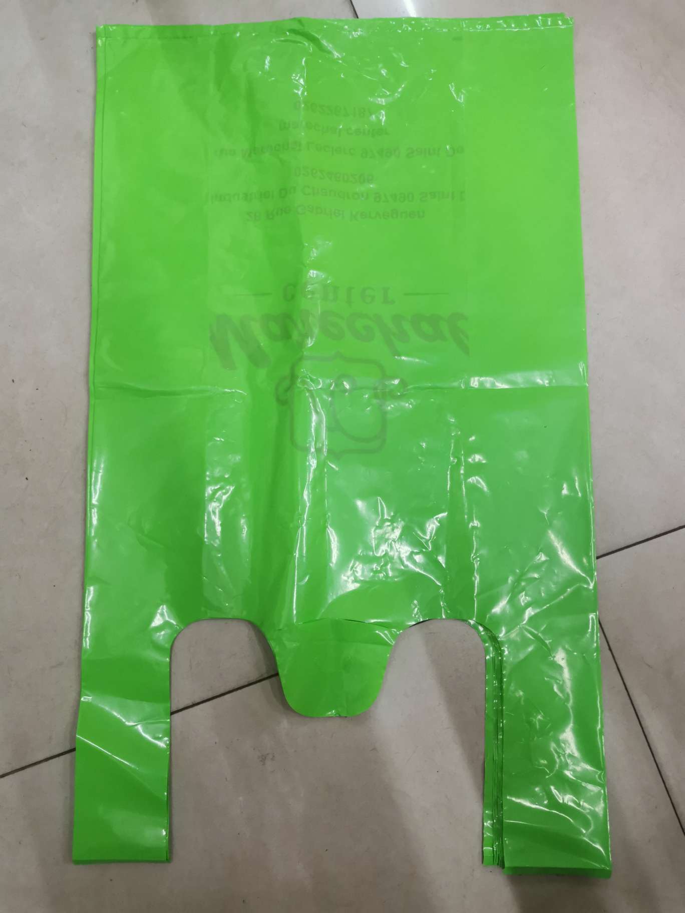 Eco-friendly LDPE vest bags, custom-made available.