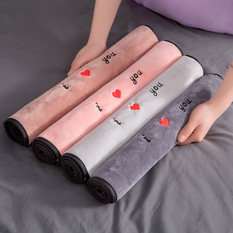 Yiwu Good Goods Tuoou Factory Direct Microfiber Original Embroidery Love Towel Soft Super Absorbent Wrap 35*75-1006/42082 details Picture