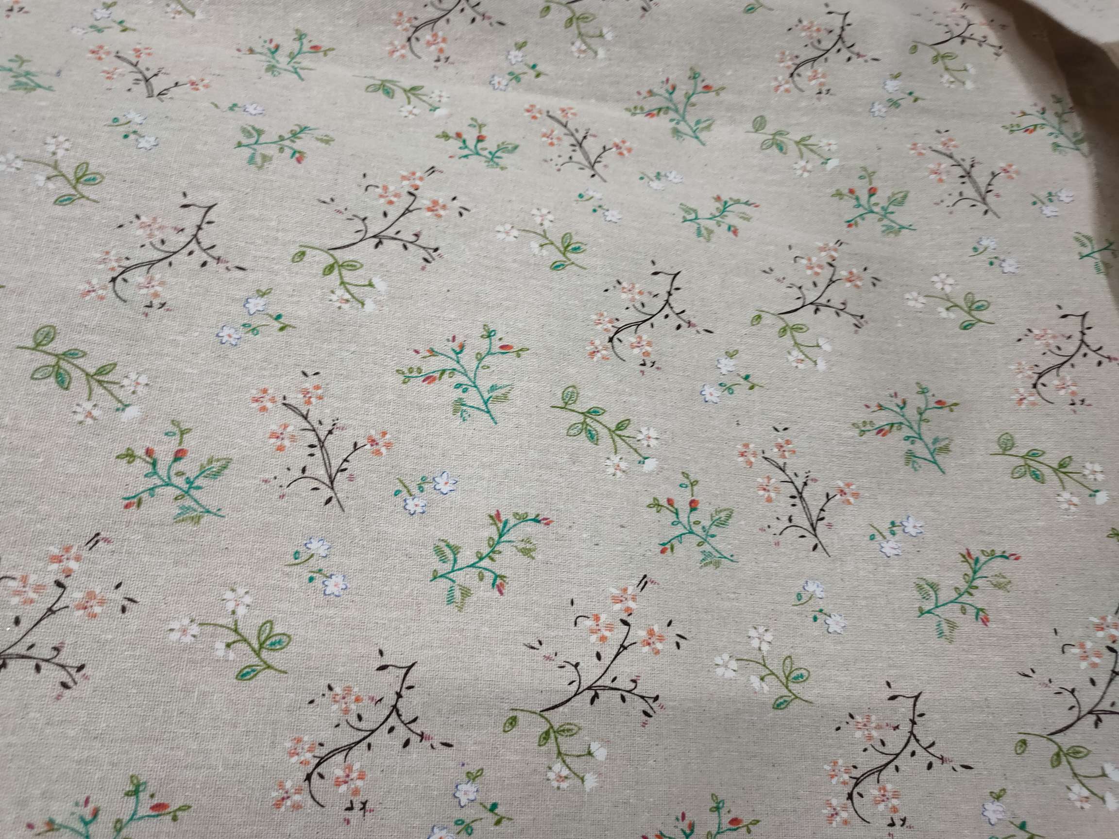 棉麻混纺实物图