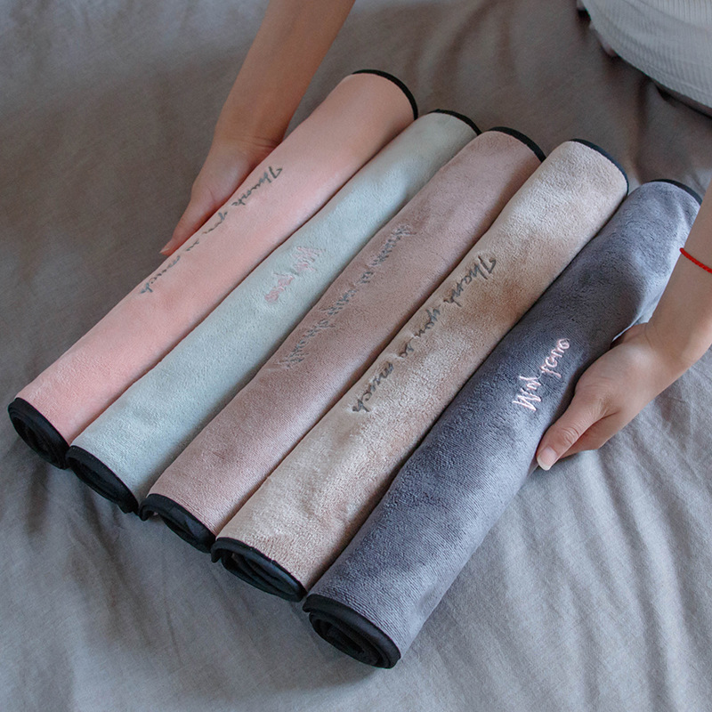 Yiwu Good Goods Tuoou Factory Direct Microfiber Original Embroidery Love Towel Soft Super Absorbent Wrap 35*75-1006/42082 Specification drawing
