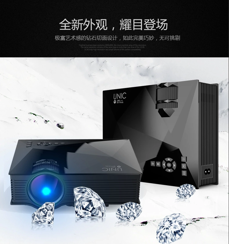 WIFI HD Mini Portable Projector 1200 Lumens LED Home Cinema Item Picture