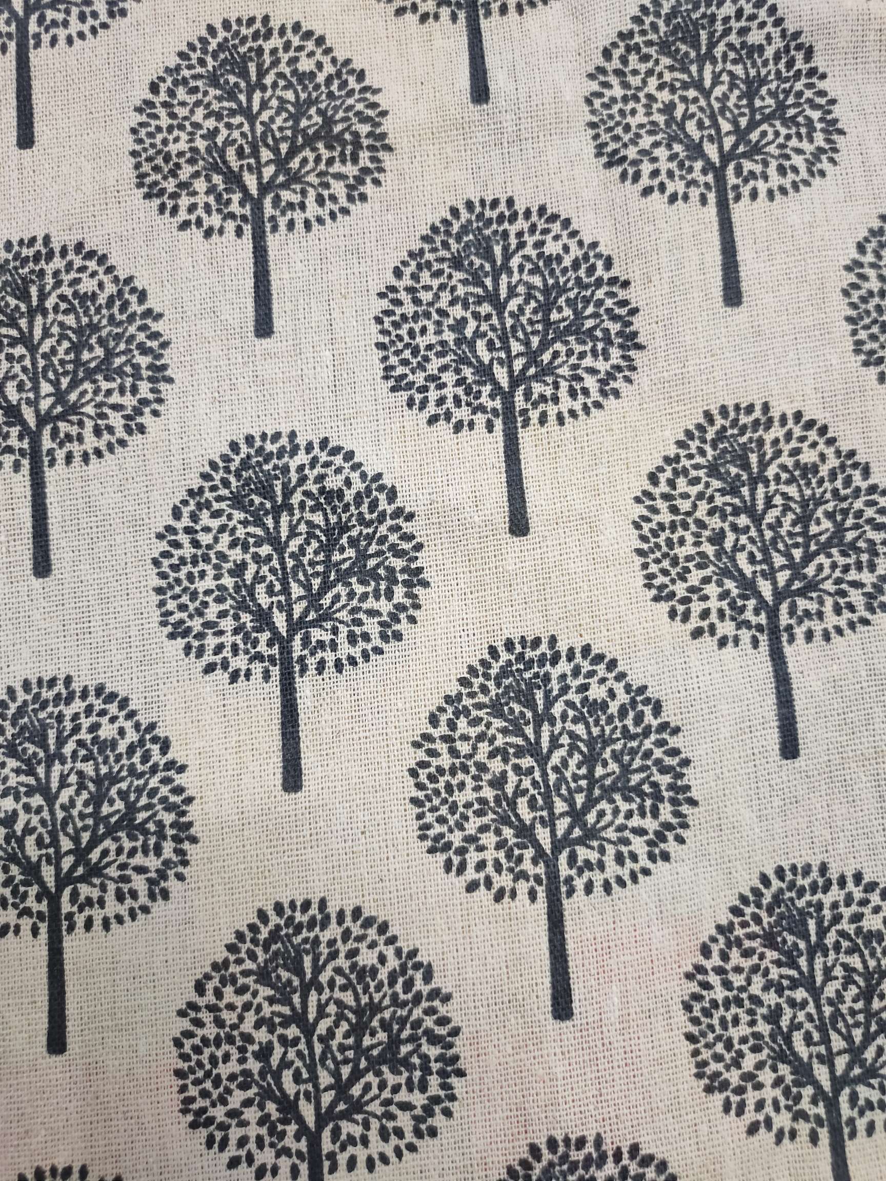 棉麻印花绿大棕叶详情图7