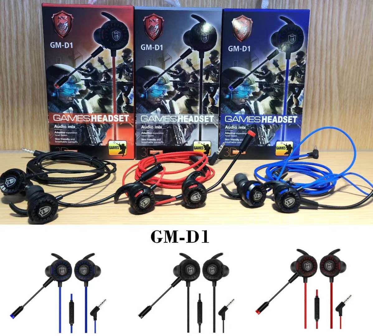 ruyunda华强北GM-D1专业带唛游戏蓝牙耳机 7.1声道电竞耳麦低延迟高清麦克风