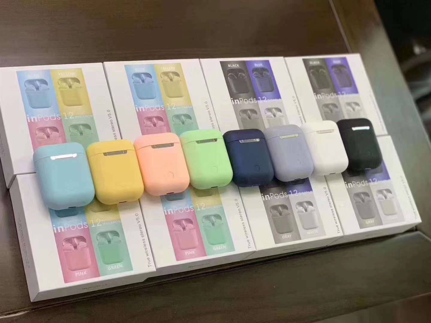 ruyunda华强北马卡龙色蓝牙耳机 骨传导技术无线耳塞 兼容中继器wifi稳定连接