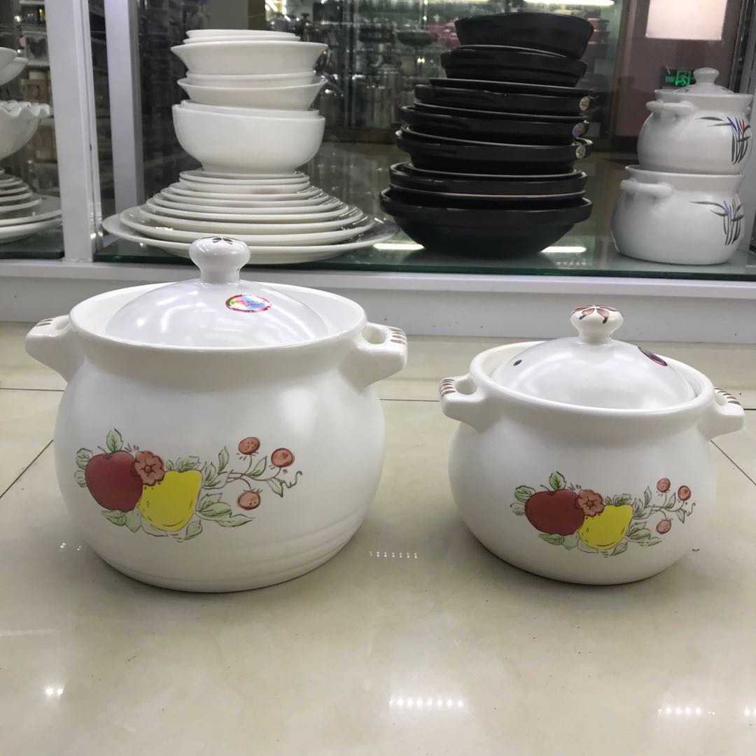 Hotel/Home Health Ceramic Hand-Painted Soup Can White 5.45L full figure