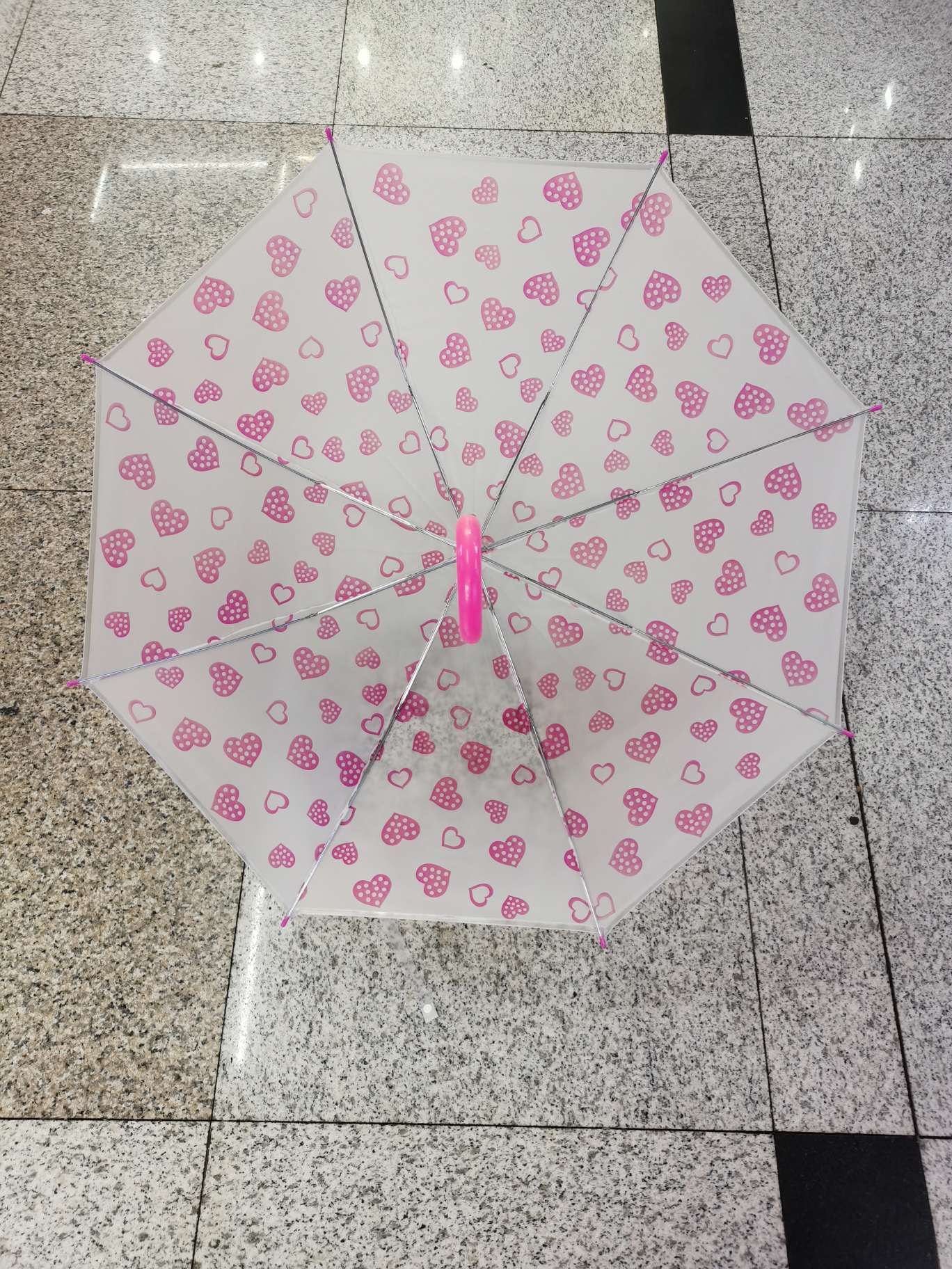 EVA Heart-shaped polka dot umbrella details Picture