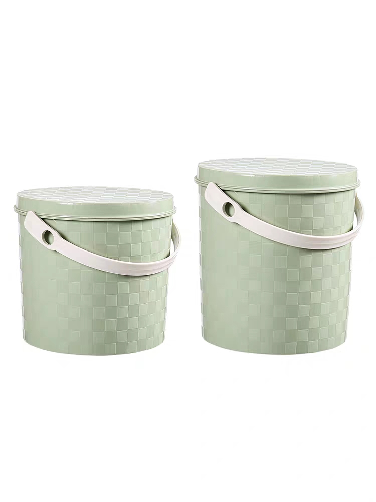 加厚多用收纳桶凳家用洗澡洗车桶带盖手提塑料优质水桶可坐钓鱼桶  塑 0008 10L钓鱼桶白底实物图