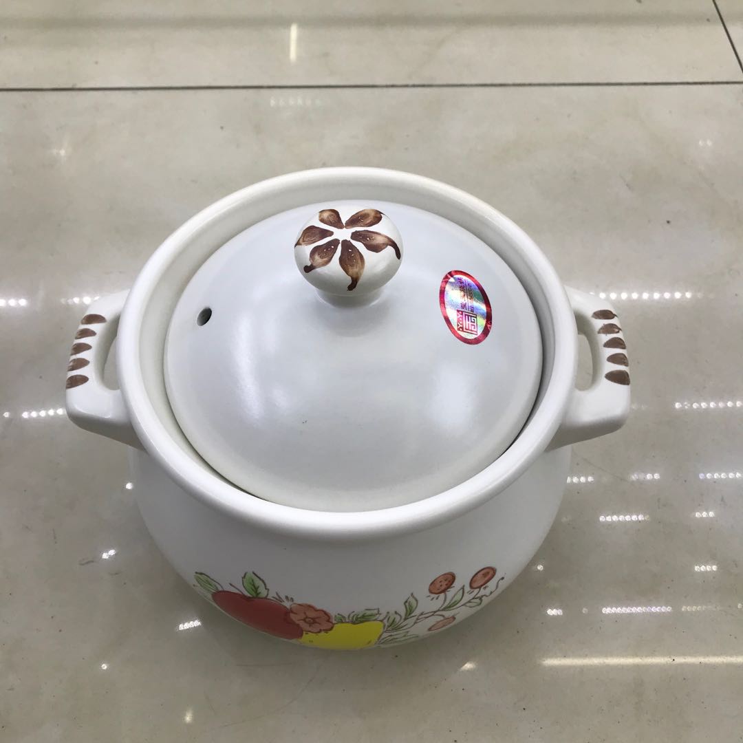 Hotel/Home Health Ceramic Hand-Painted Soup Can White 5.45L Application Scenario