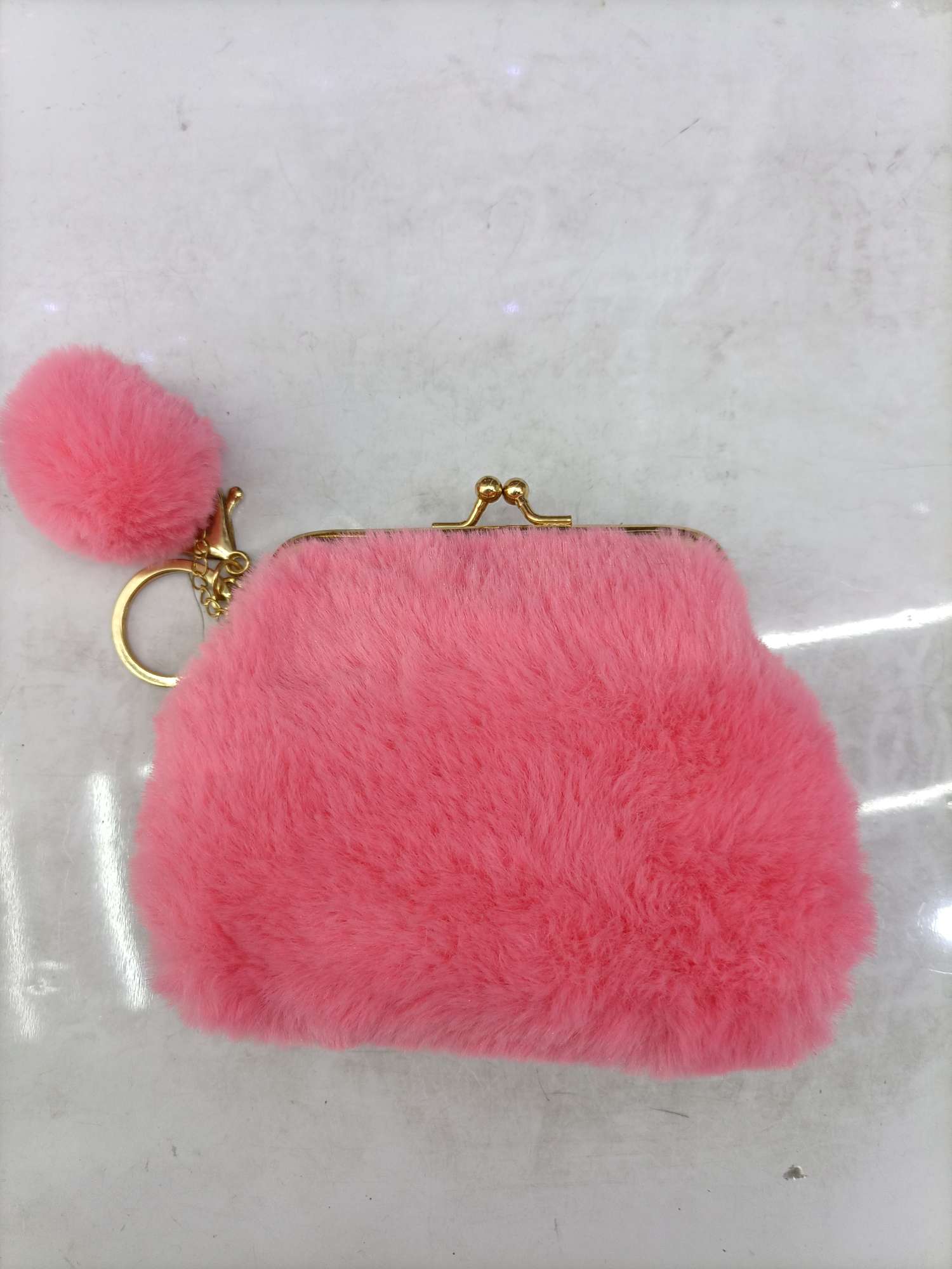 四寸毛球夹子包