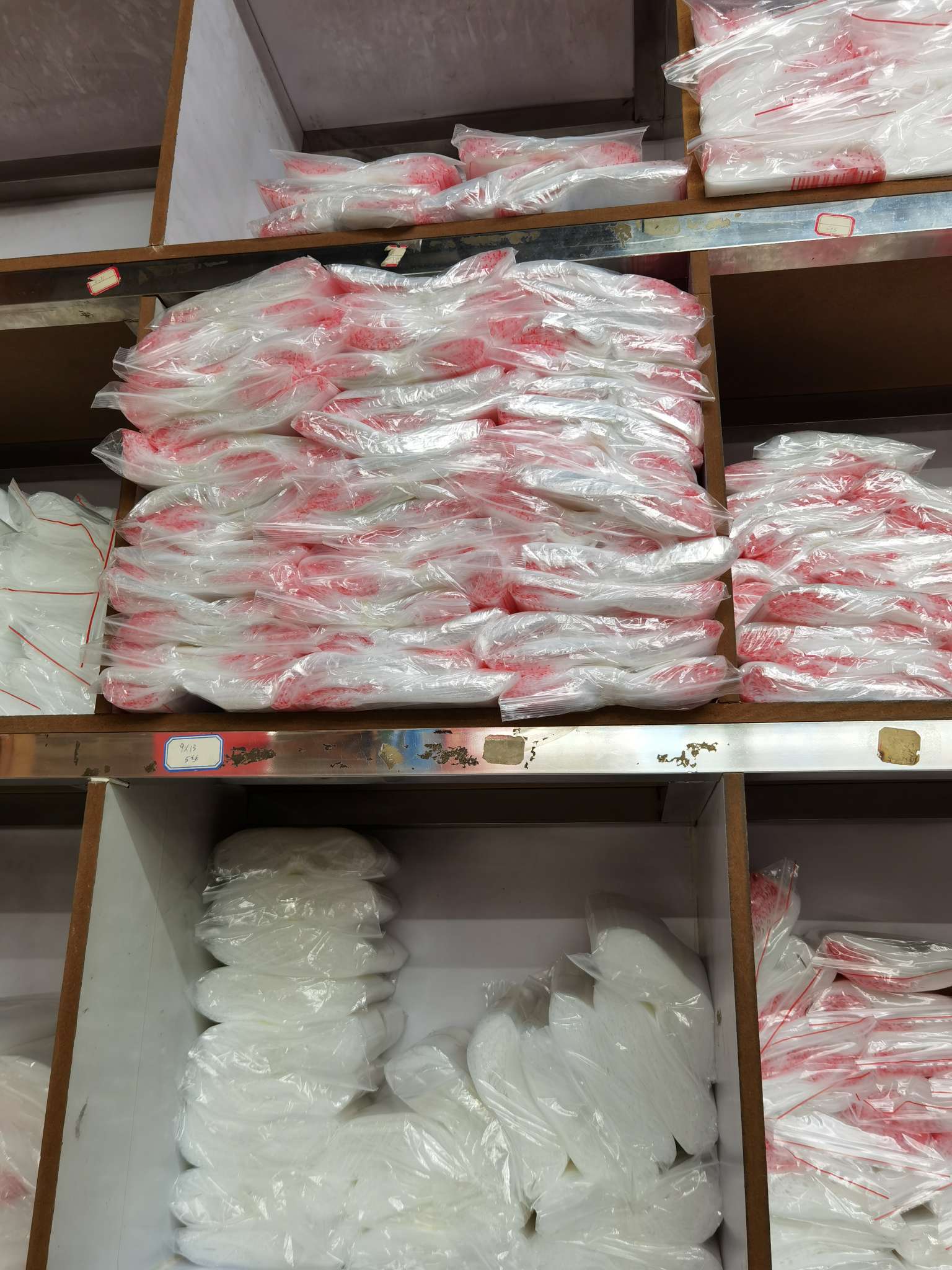Red edge self-sealing bag 7x1095 transparent sealed preservation PE self-sealing bag, large size for storing small samples, plastic packaging bag for packaging 7 bags of food