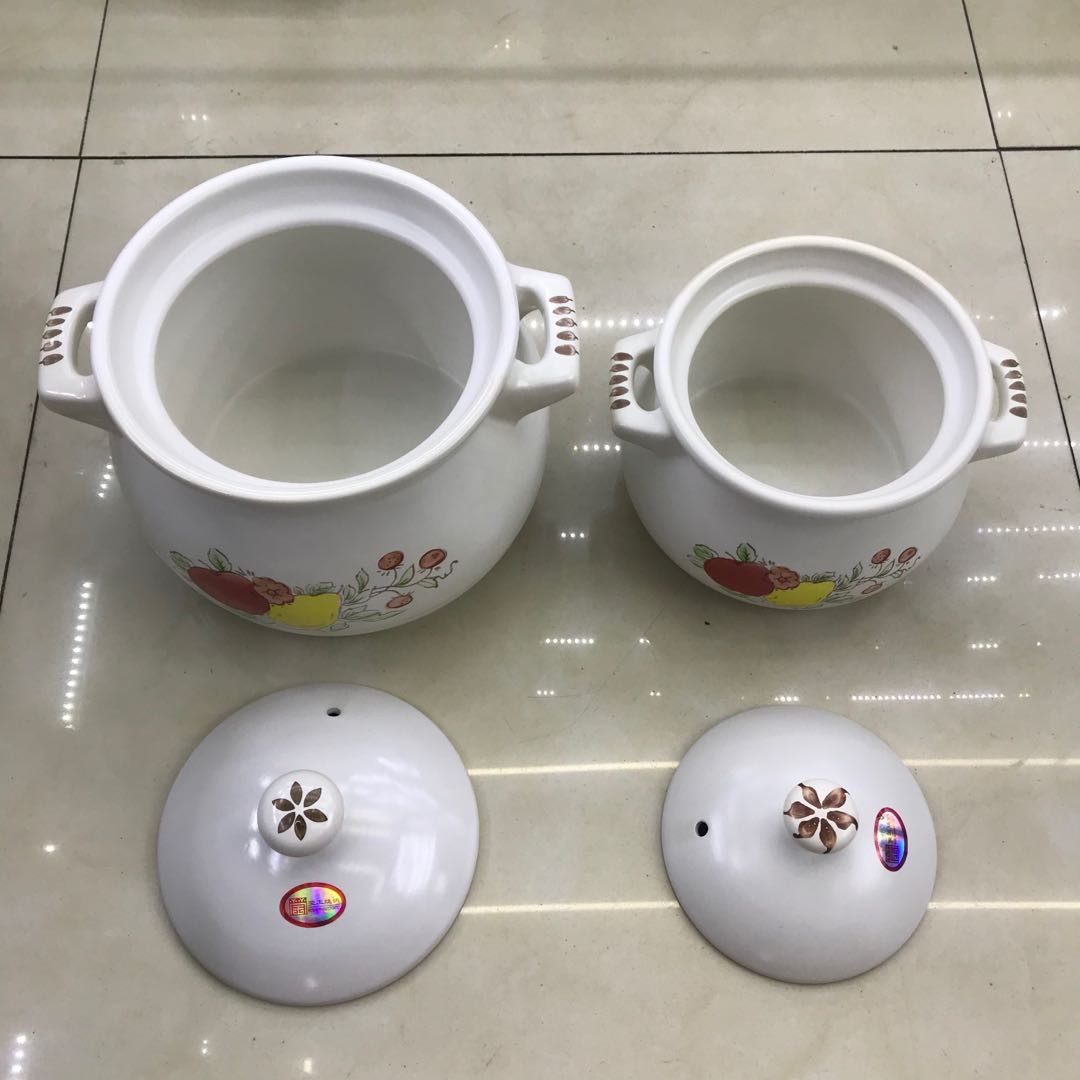 Hotel/Home Health Ceramic Hand-Painted Soup Can White 5.45L details Picture