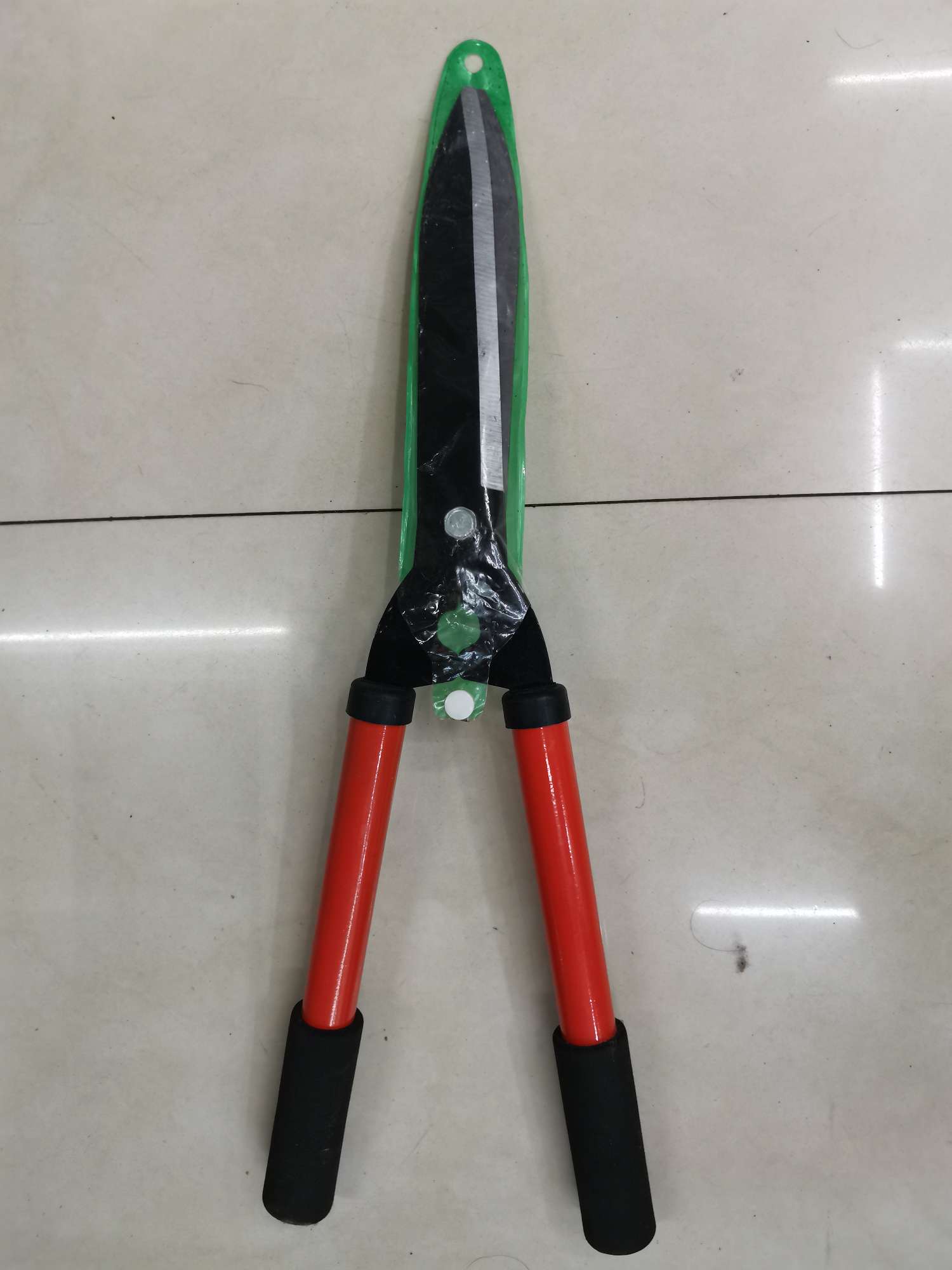 Red-handled pruning shears